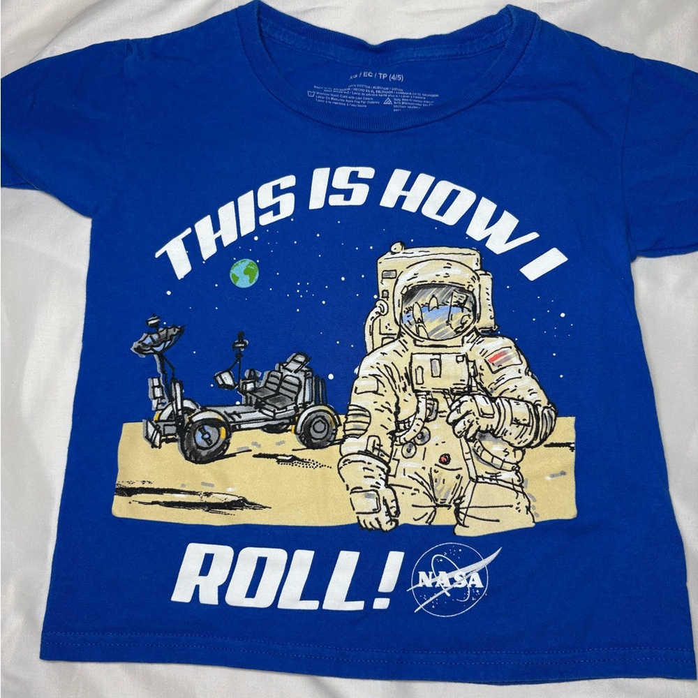 Blue Nasa Kids T-Shirt